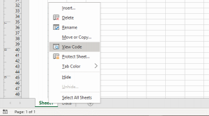 Use a drop down list to display data in worksheet header – VBA