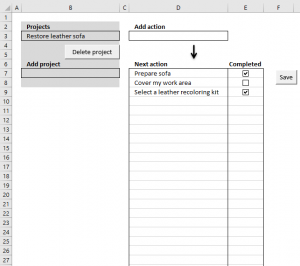 getting things done template excel