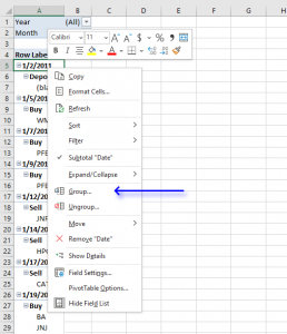 How to calculate totals of stock transactions based on dates