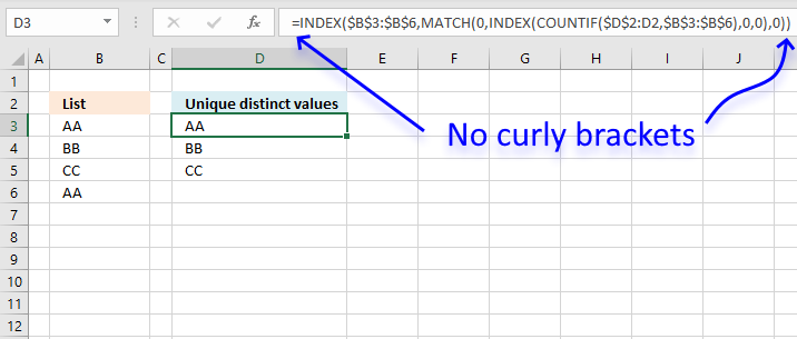 Convert Array Formula To A Regular Formula