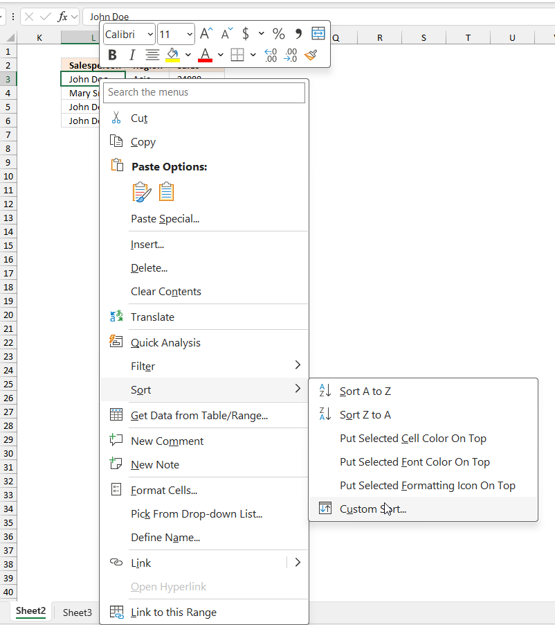 subtotal tool how to sort