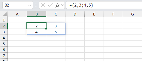 Arrays comma and semicolon