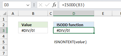 How to use the ISNONTEXT function errors