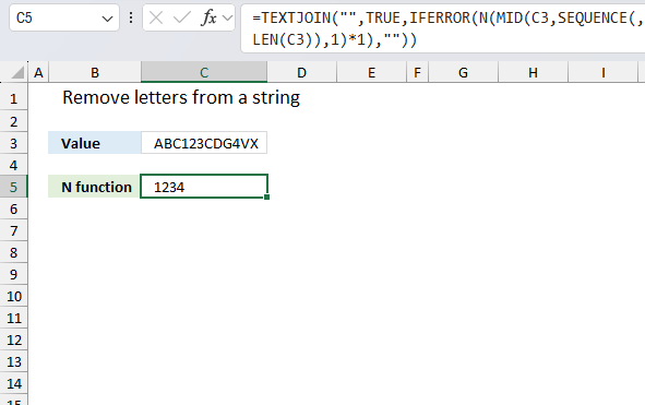 How to use the N function ex3