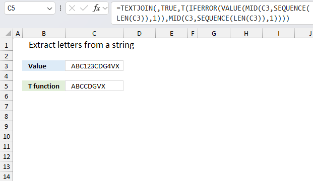 How to use the T function ex 3