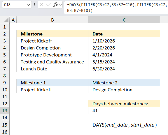 How to use the DAYS function ex 2