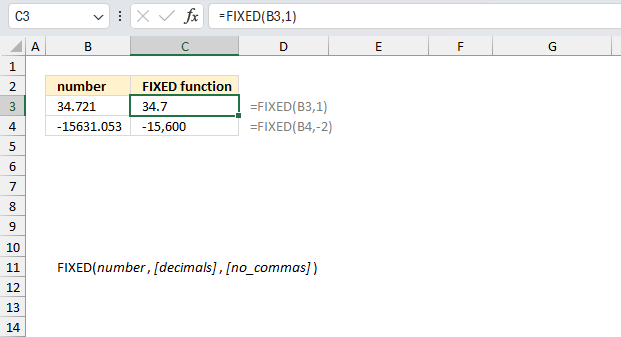 How to use the FIXED function ex1