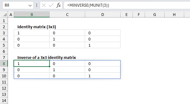 How to use the MUNIT function ex4
