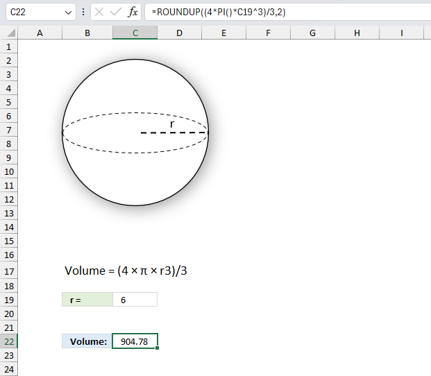 How to use the ROUNDUP function ex2