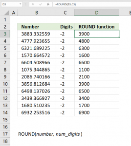 How to use the ROUND function